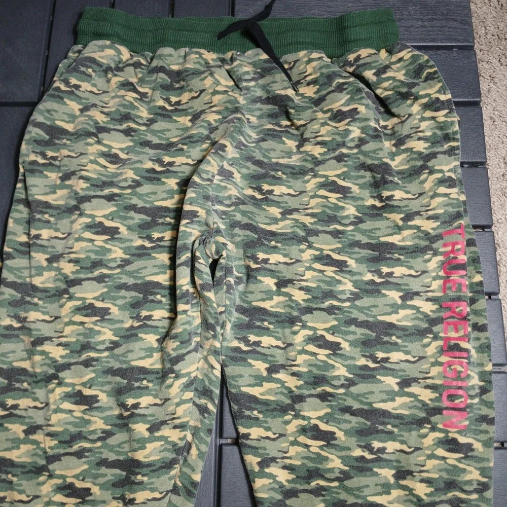 True Religion Camo Loungewear Mens M‎ Athleisure Jogger Sweat Pants 28-31 PC74
